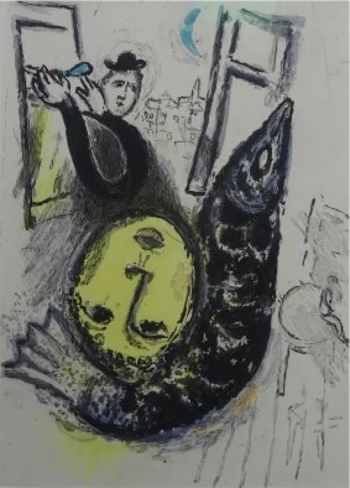 Ets En Aquatint Chagall - De Mauvais Sujets,plate nr.3