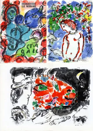 Geïllustreerd Boek Chagall - Derrière Le Miroir n° 198 - CHAGALL. Exposition de 31 peintures. 3 LITHOGRAPHIES ORIGINALES (1972)