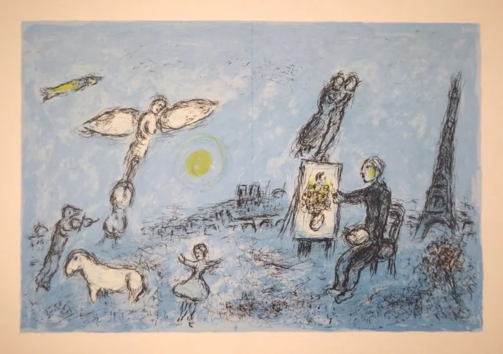 Lithografie Chagall - DERRIÈRE LE MIROIR, No 246. Chagall. Lithographies originales