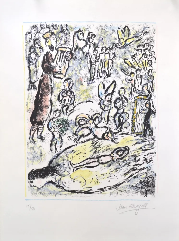 Lithografie Chagall - Enchanted Flute - M665