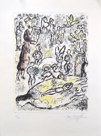 Lithografie Chagall - Enchanted Flute - M665