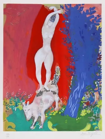 Lithografie Chagall - Femme de Cirque (Circus Woman), c. 1960