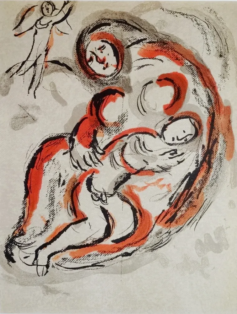 Lithografie Chagall - Hagar dans le désert
