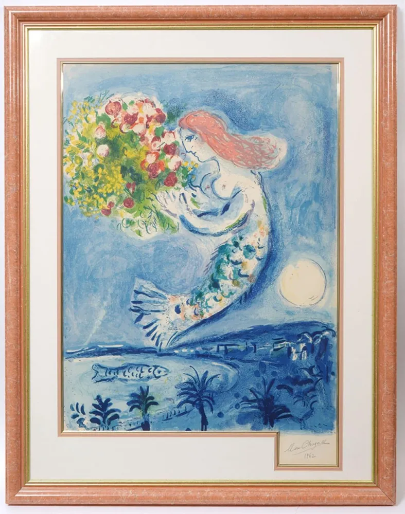 Lithografie Chagall - Hand-signed - La Baie des Anges