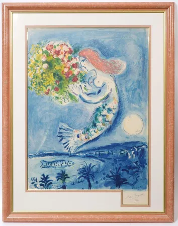 Lithografie Chagall - Hand-signed - La Baie des Anges