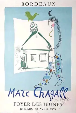 Lithografie Chagall - Hand-Signed - La Maison de mon Village