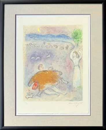 Lithografie Chagall - (handsigned) La Ruse de Dorcon, from Daphnis et Chloé
