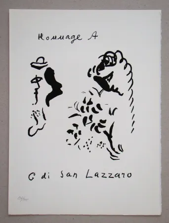 Lithografie Chagall - Hommage à San Lazzaro