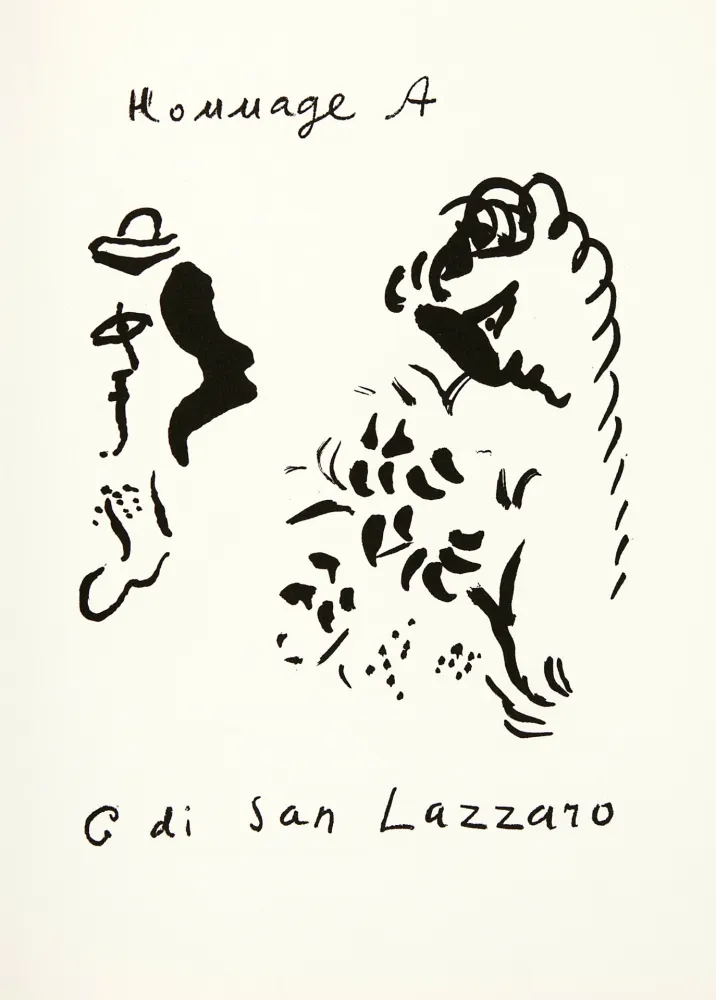Lithografie Chagall - Hommage à San Lazzaro