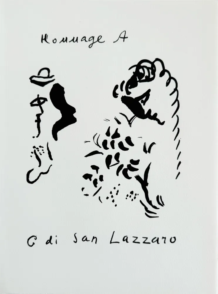 Lithografie Chagall - Hommage à San Lazzaro