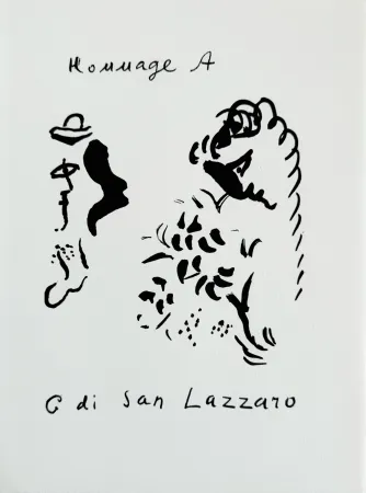 Lithografie Chagall - Hommage à San Lazzaro