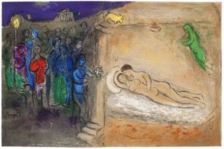 Lithografie Chagall - HYMÉNÉE (de la suite Daphnis et Chloé - 1961)