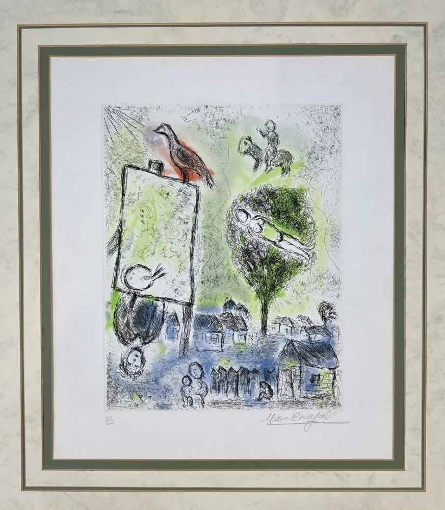 Ets En Aquatint Chagall - Inspiration ( from Songes portfolio )