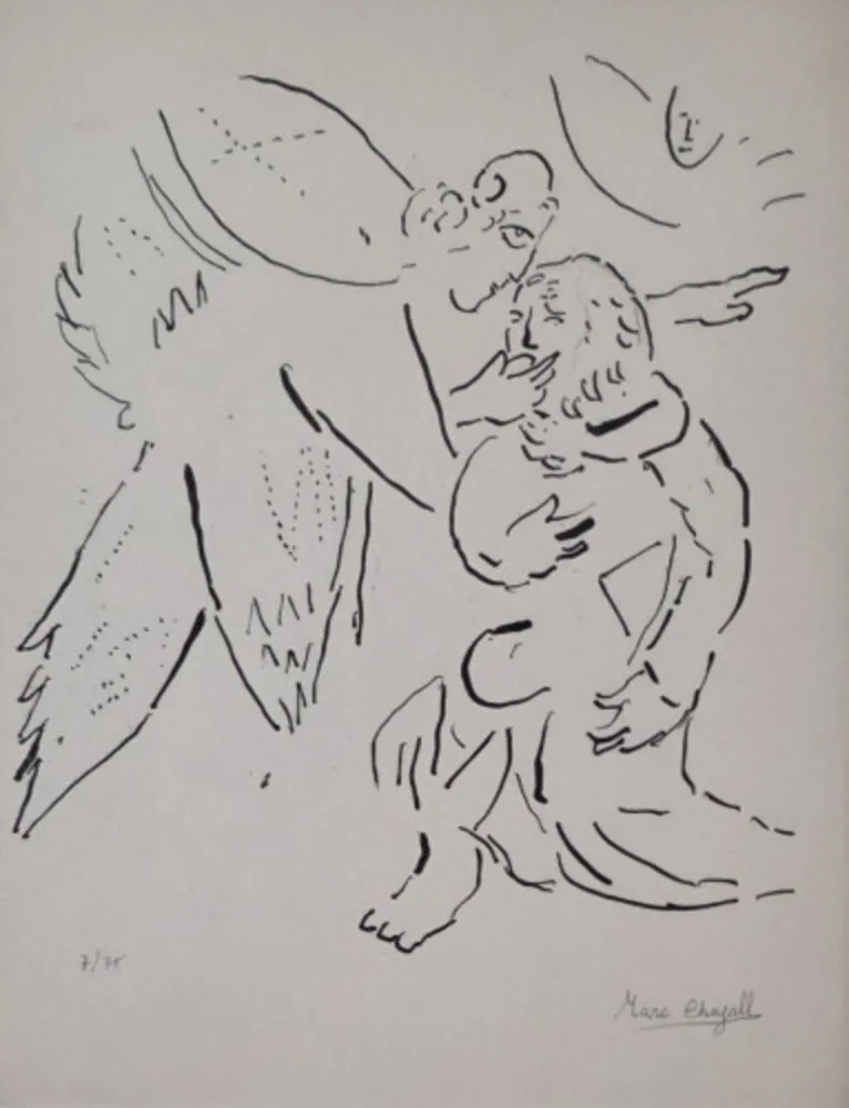 Lithografie Chagall - Isaiah Divinely Inspired