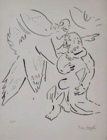 Lithografie Chagall - Isaiah Divinely Inspired