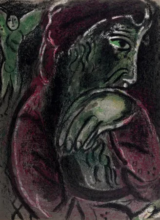 Lithografie Chagall - Job désespéré, 1960