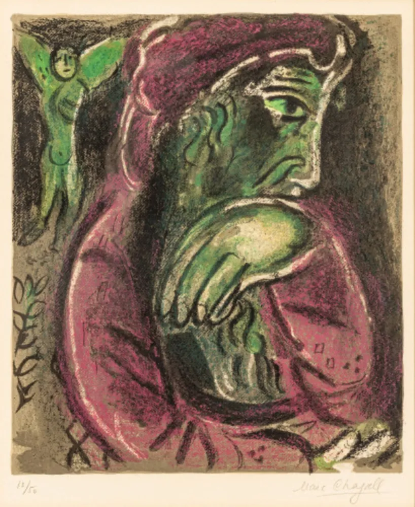 Lithografie Chagall - Job in Despair