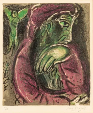 Lithografie Chagall - Job in Despair
