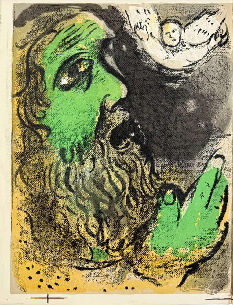 Lithografie Chagall - Job Praying & Job in Despair