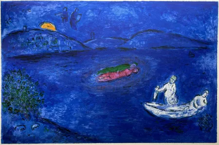 Lithografie Chagall - L' ÉCHO  (de la suite Daphnis et Chloé - 1961)