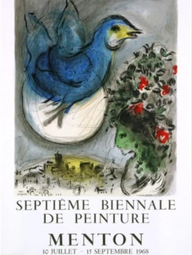 Lithografie Chagall - L OISEAU BLEU