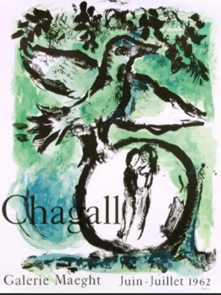 Lithografie Chagall - L OISEAU VERT