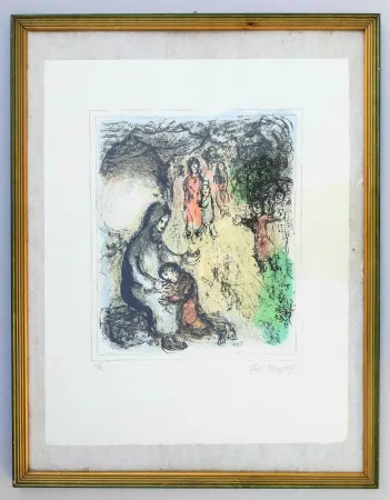 Lithografie Chagall - La benediction de Jacob (Jacob's benediction)