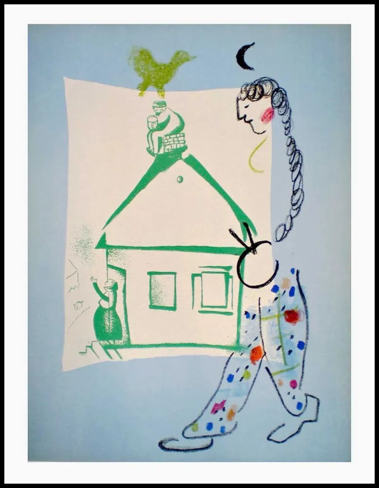 Lithografie Chagall - LA MAISON DE MON VILLAGE