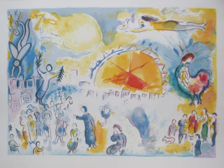 Lithografie Chagall - La procession de noël