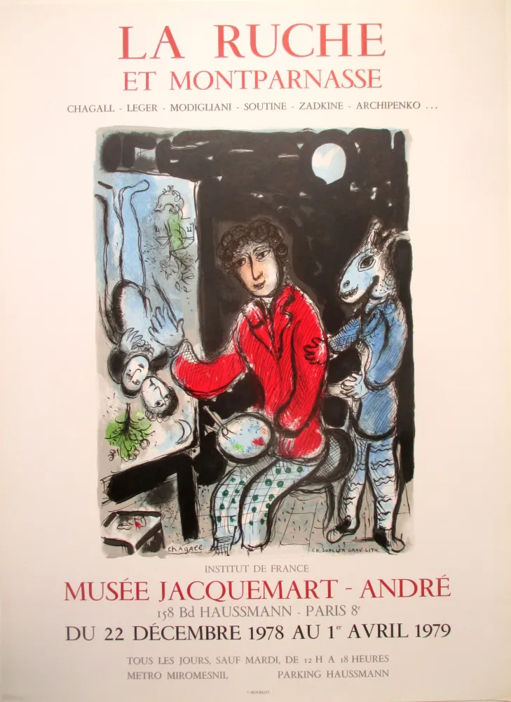 Lithografie Chagall - La Ruche et Montparnasse
