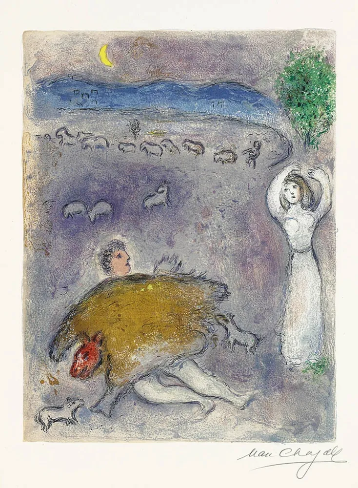 Lithografie Chagall - La Ruse de Dorcon (Dorcon's Strategy)