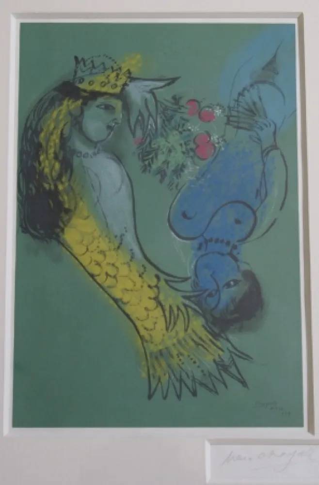 Houtsnede Chagall - La Sirene