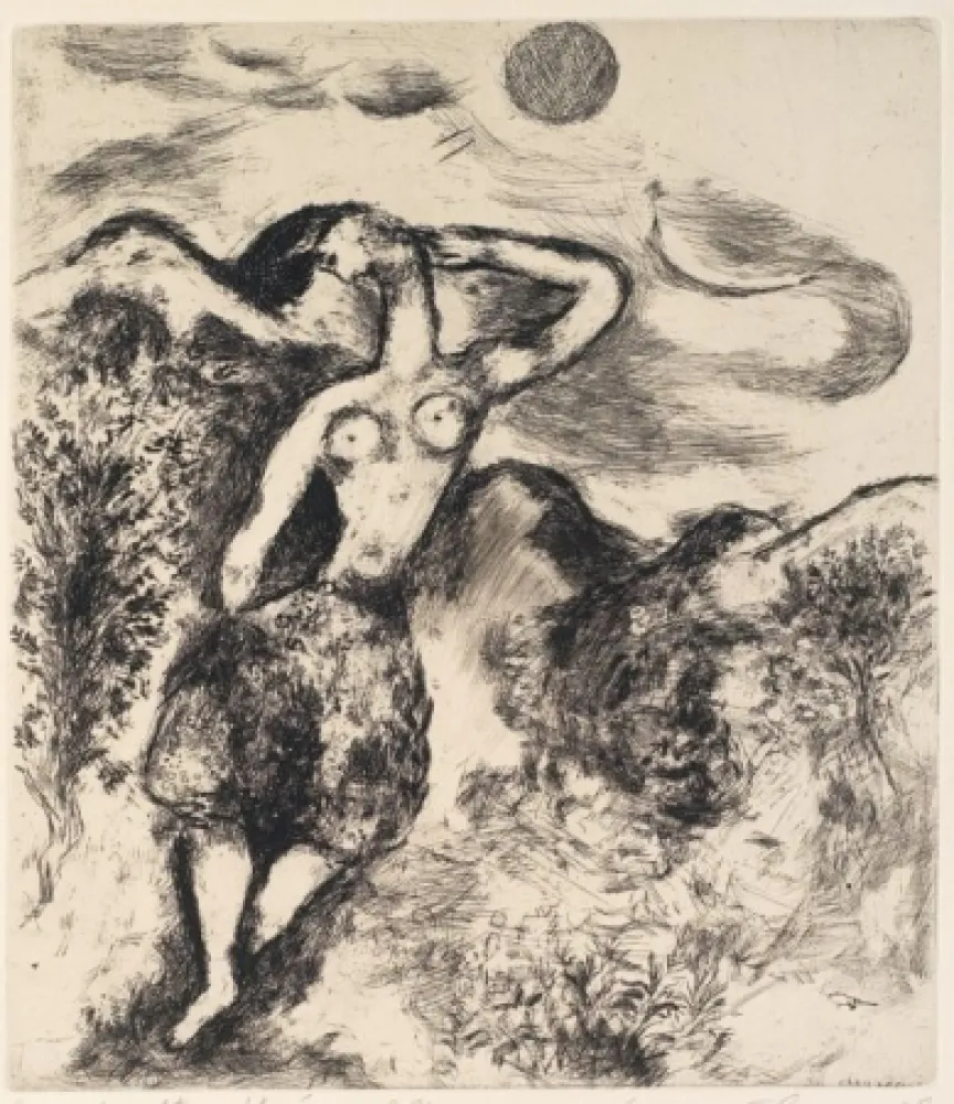 Ets En Aquatint Chagall - La souris métamorphosée en fille