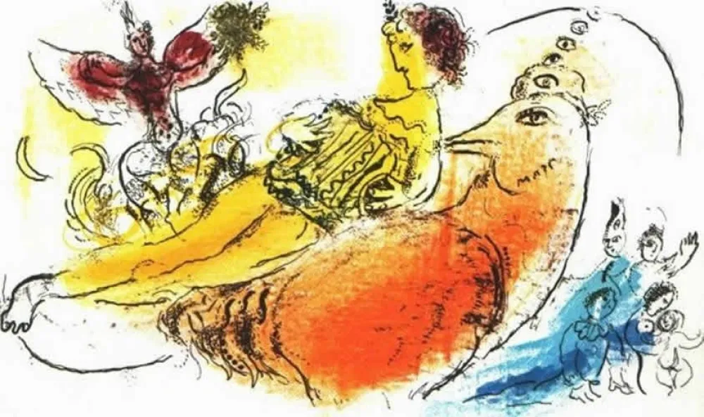 Lithografie Chagall - L'Accordeoniste