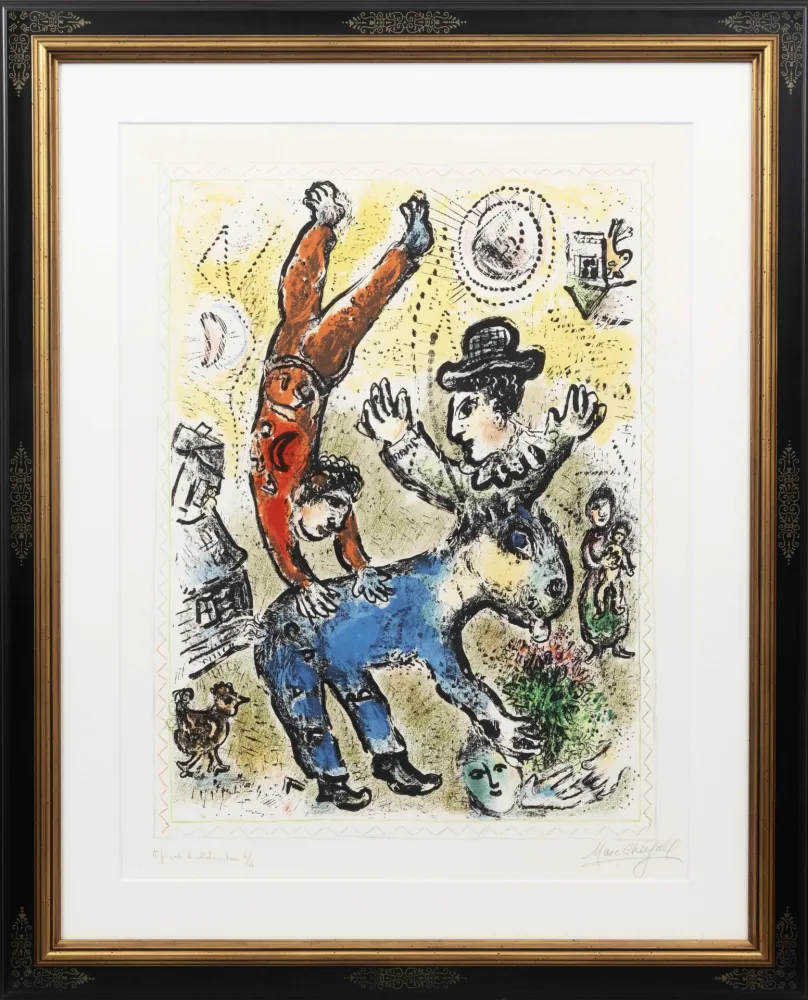 Lithografie Chagall - L'Acrobate rouge (The Red Acrobat)