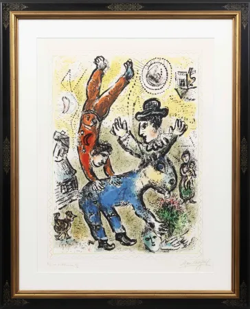 Lithografie Chagall - L'Acrobate rouge (The Red Acrobat)