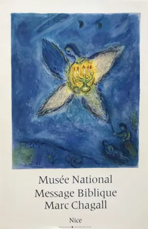Lithografie Chagall - '' L'Ange au Chandelier ''