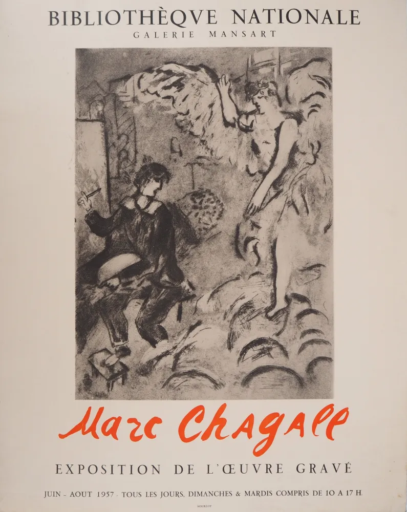 Geïllustreerd Boek Chagall - L'Apparition, Peintre et ange