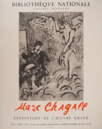 Geïllustreerd Boek Chagall - L'Apparition, Peintre et ange