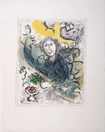 Lithografie Chagall - L'Artiste II, 1978 - Very scarce!