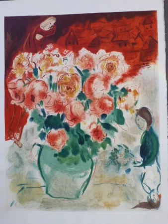 Lithografie Chagall - Le bouquet 