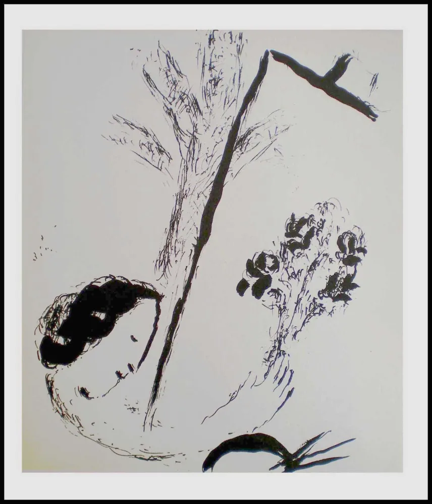 Lithografie Chagall - LE BOUQUET A LA MAIN