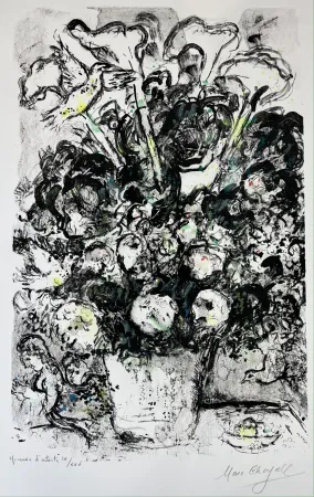 Lithografie Chagall - LE BOUQUET BLANC