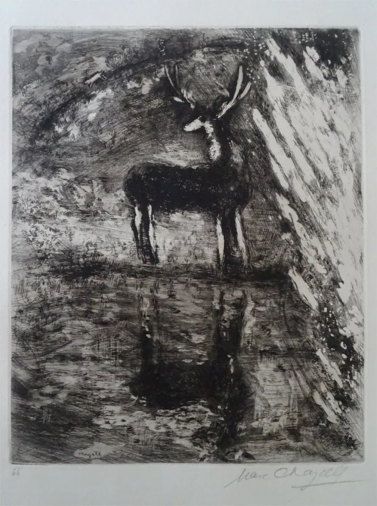 Ets Chagall - Le Cerf se voyant dans l'Eau