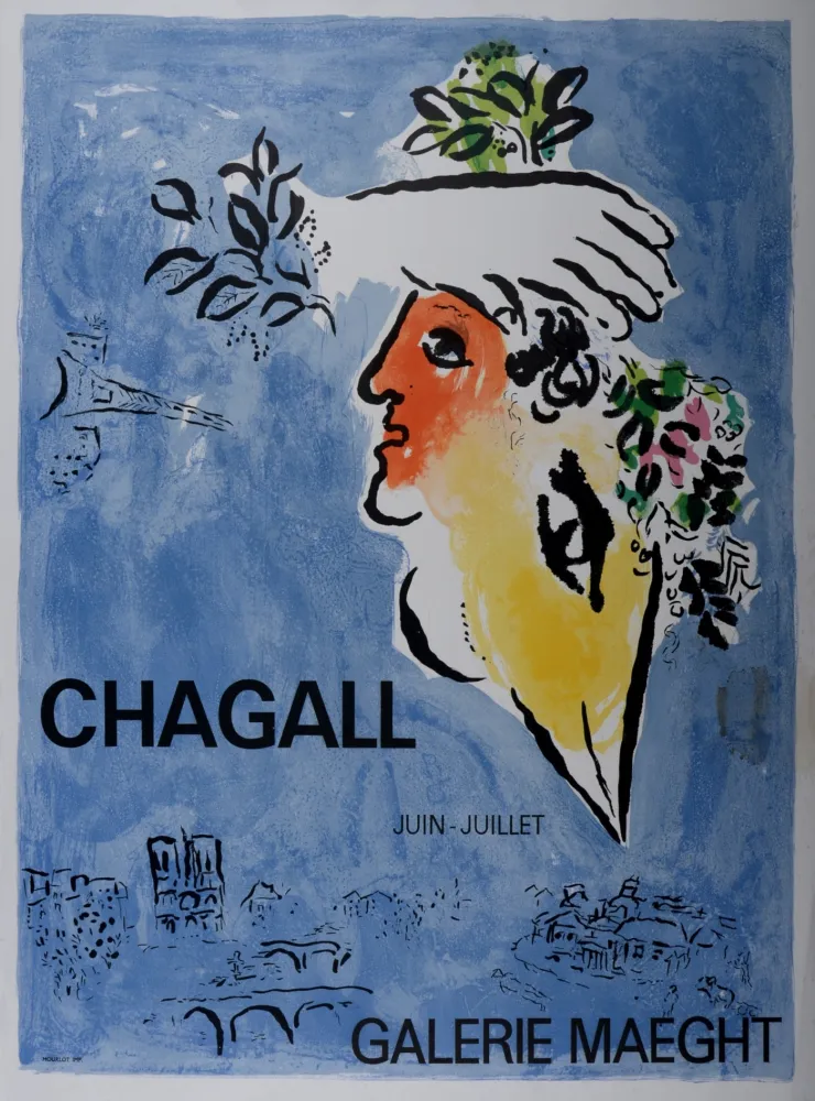 Geen Techniek Chagall - Le Ciel Bleu, Galerie Maeght, 1964