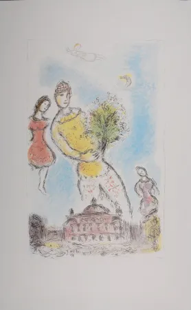 Lithografie Chagall - Le Ciel de l'Opera