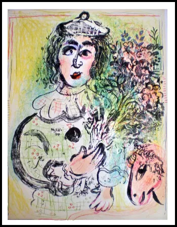 Lithografie Chagall - LE CLOWN FLEURI