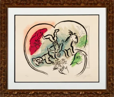 Lithografie Chagall - Le coeur de cirque (The Heart of the Circus)