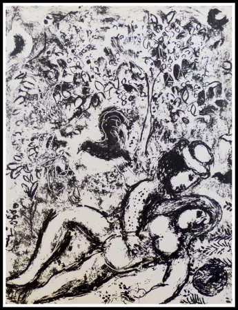Lithografie Chagall - LE COUPLE A L'ARBRE