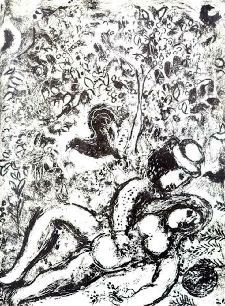 Lithografie Chagall - Le Couple a L'Arbre (M.397)